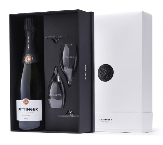 TAITTINGER GIFT BOX INCL. 2 GLAZEN